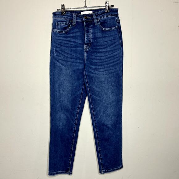 Vervet Denim Jeans Women's Size 26 Dark Wash Button Fly High Rise Skinny Ankle - Picture 1 of 9